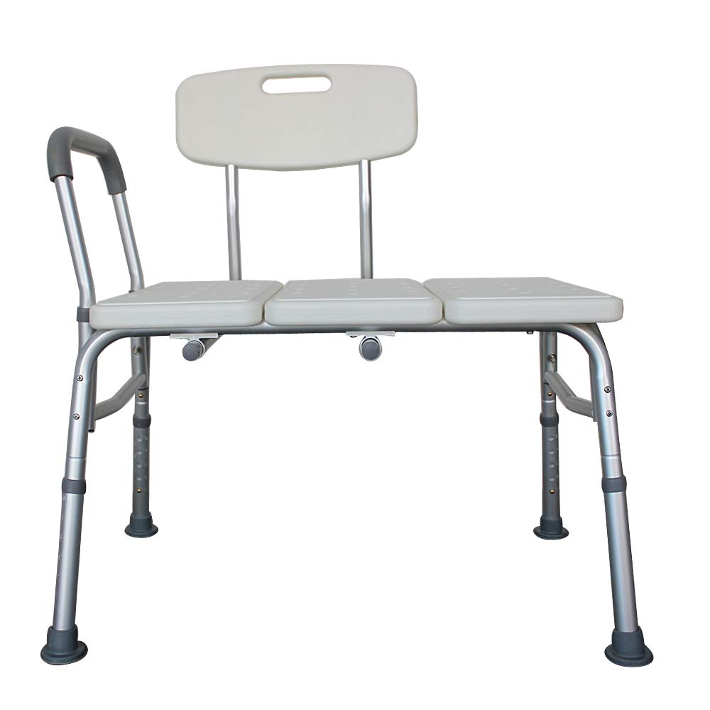White Bath Chair with Padded Armrests and Back K325