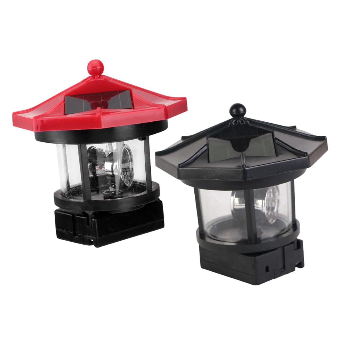2pcs Solar Powered Rotatable Lighthouse Light X20212