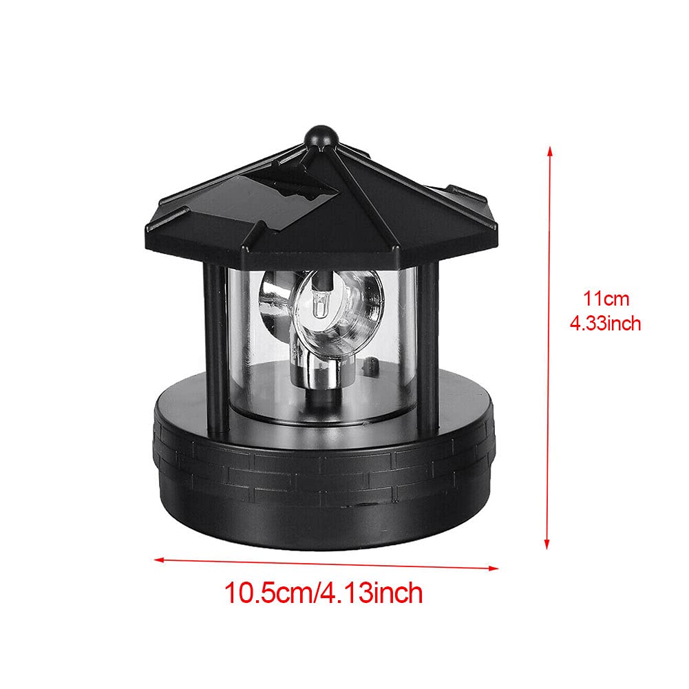 Solar Lighthouse with 360° Rotating Beacon, Waterproof Outdoor Decorative Lamp Z724