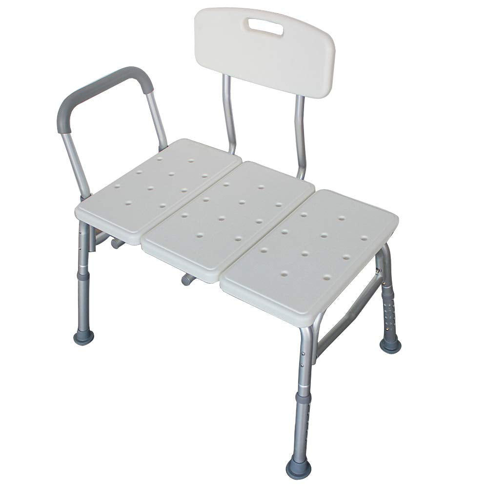 White Bath Chair with Padded Armrests and Back K325