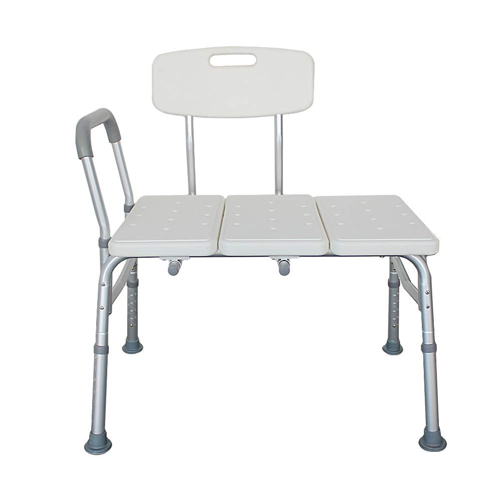 White Bath Chair with Padded Armrests and Back K325
