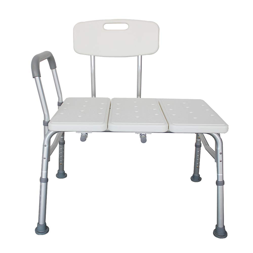 White Bath Chair with Padded Armrests and Back K325