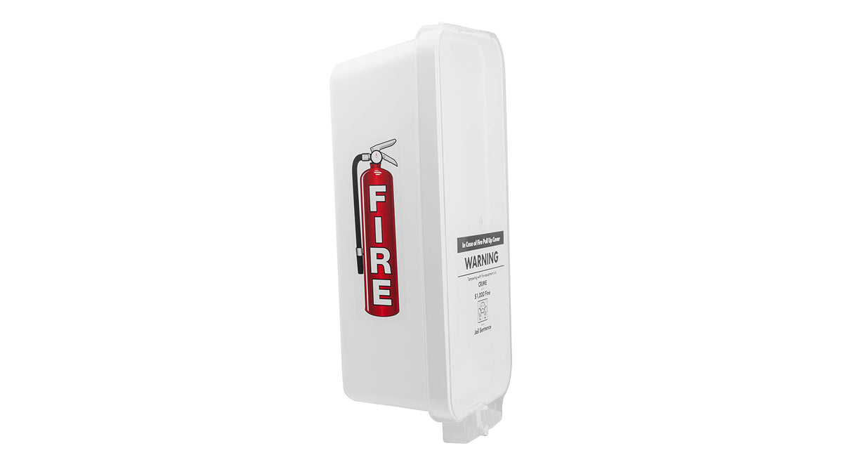 3 Pack White Wall-Mounted Fire Extinguisher Cabinet with Clear Pull-Cover Z405759