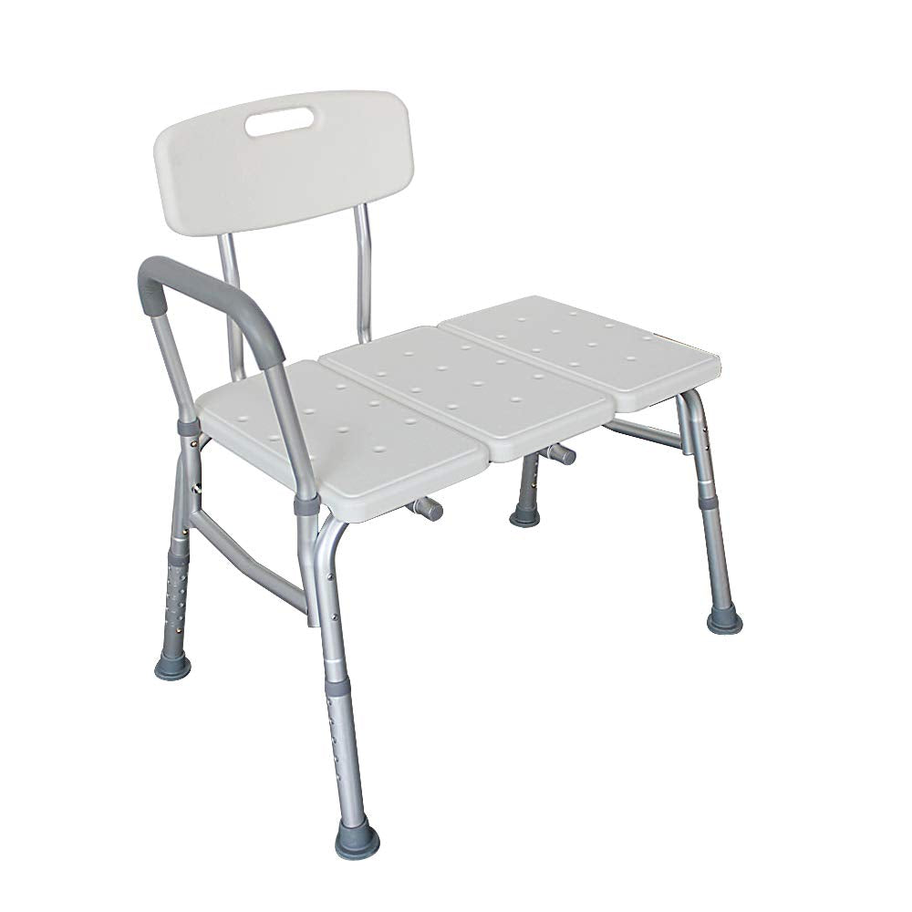 White Bath Chair with Padded Armrests and Back K325