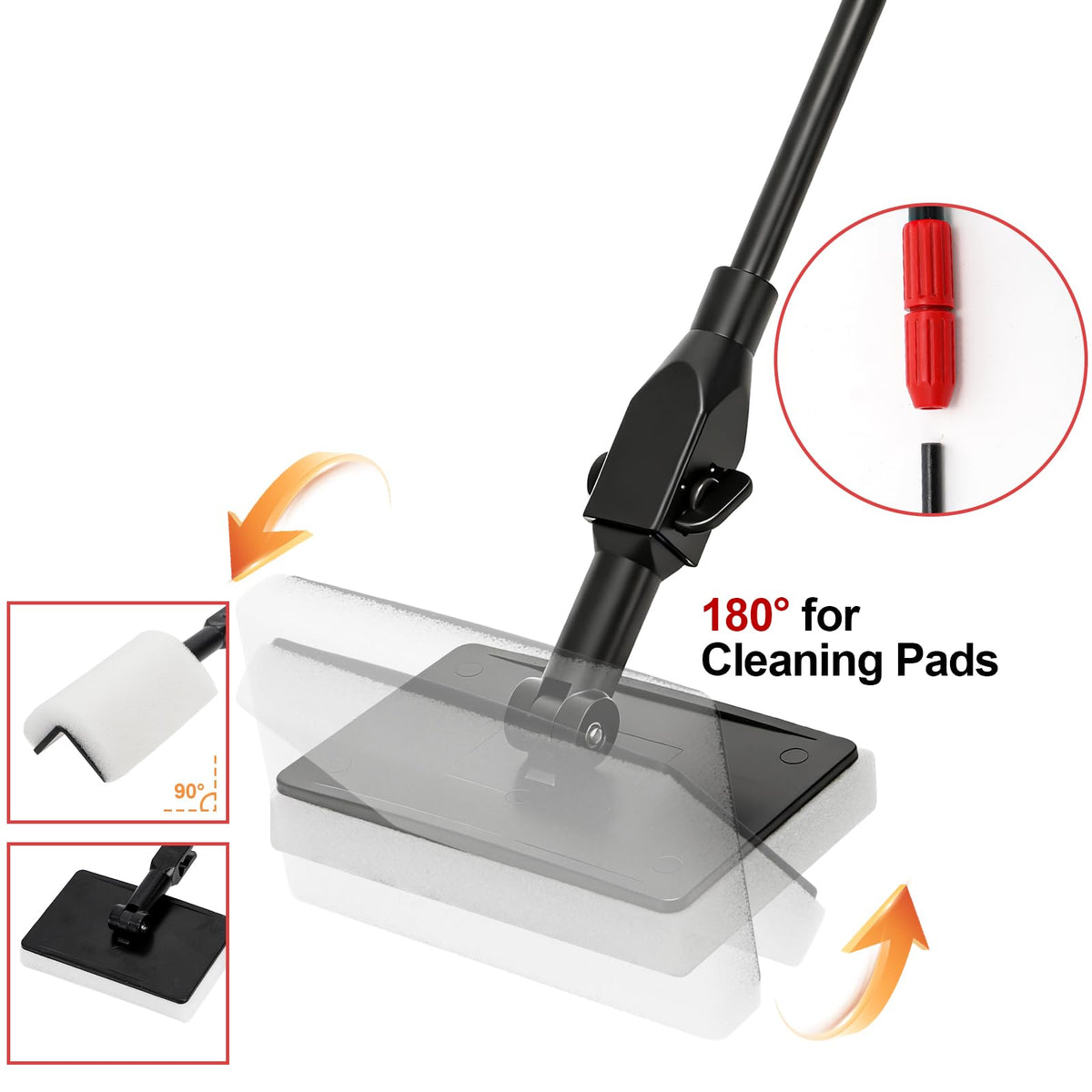6 in 1 Aquarium Cleaning Tool Kit with Adjustable Telescopic Long Handle N49135
