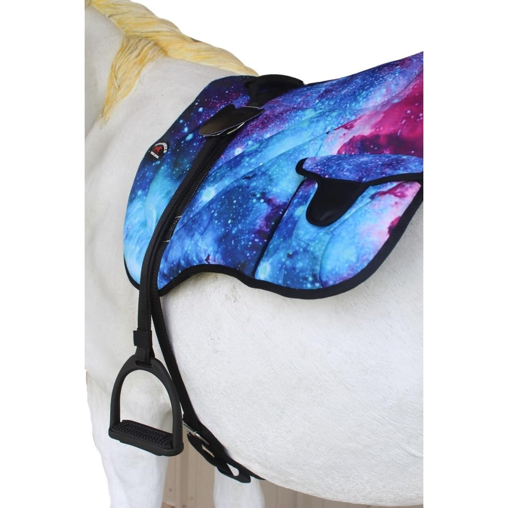 Neoprene Padded Anti-Slip Bareback Saddle Pad Blue Plaid P888