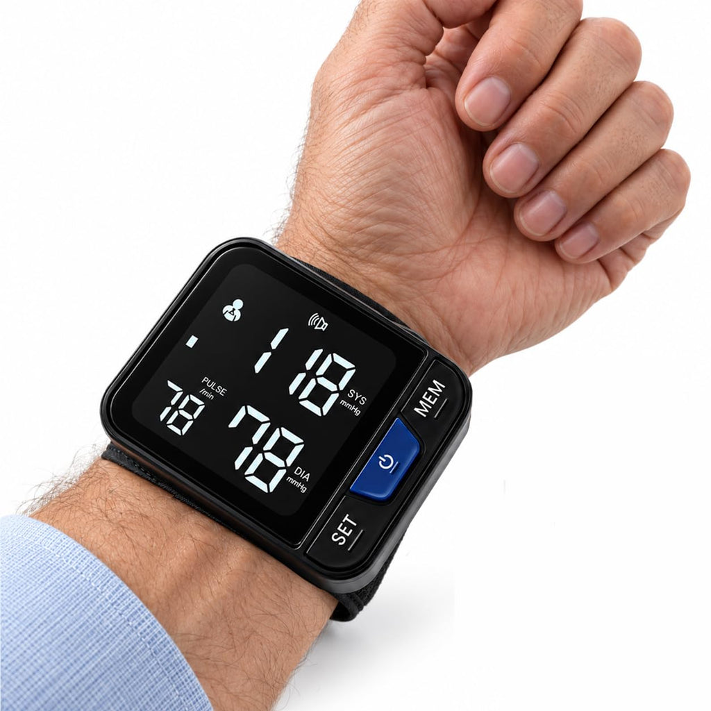 Portable Wrist Blood Pressure Monitor with Large Display F858