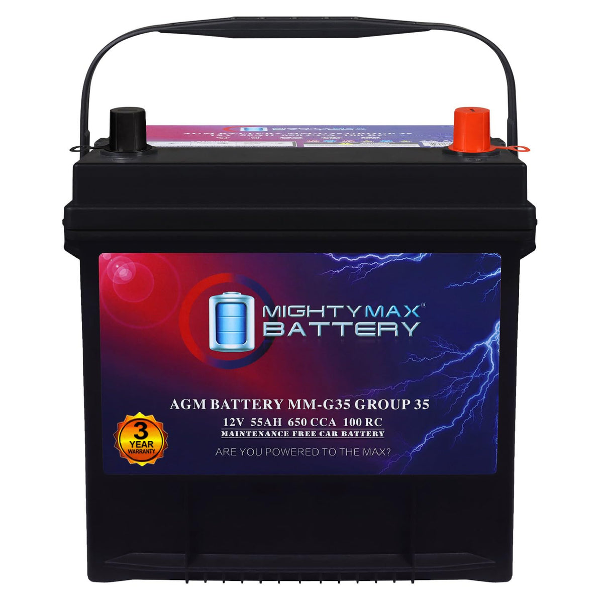 12V 55Ah AGM Replacement Battery D34682
