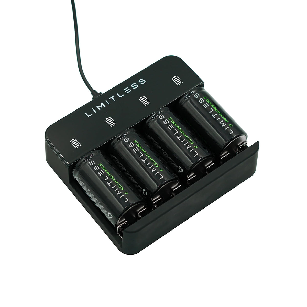 Rechargeable D Batteries 4-Pack with Charger G996666