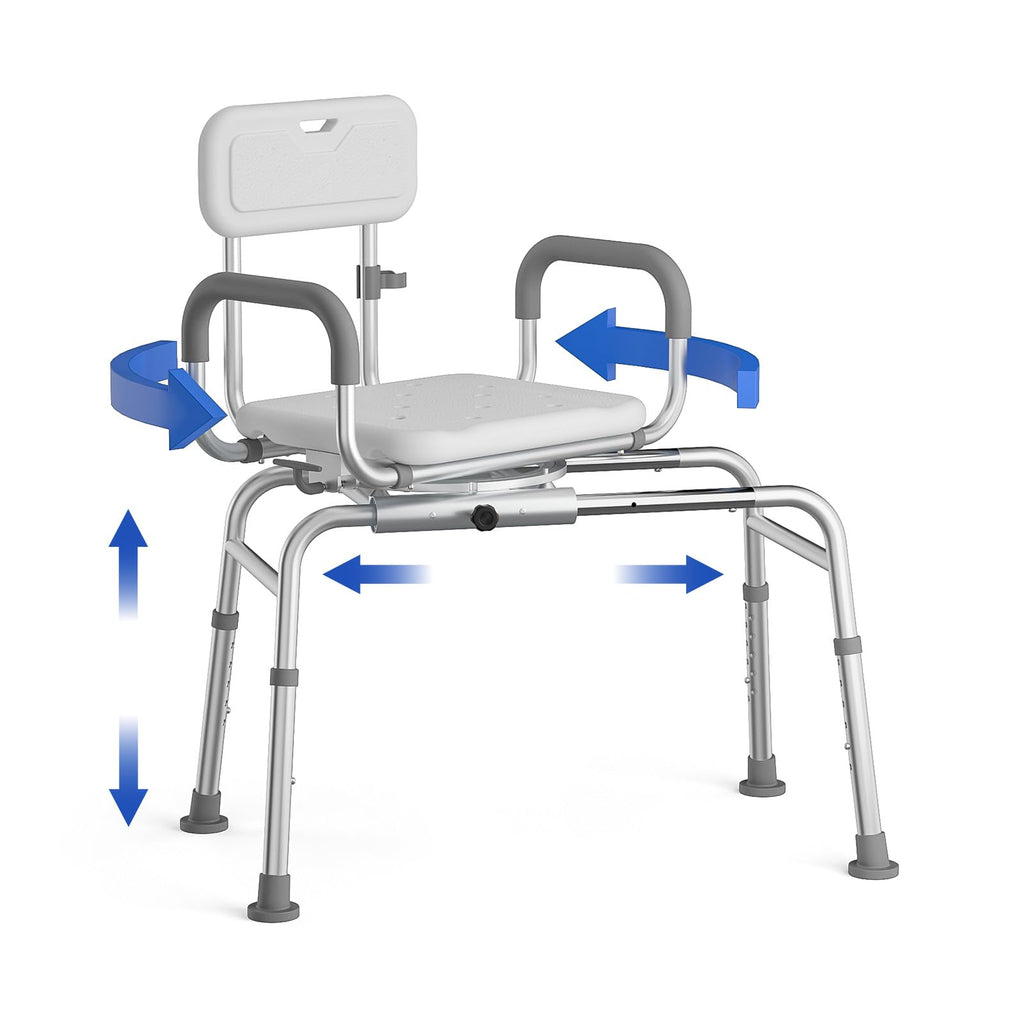 Sliding Shower Chair with Swivel Seat R317485