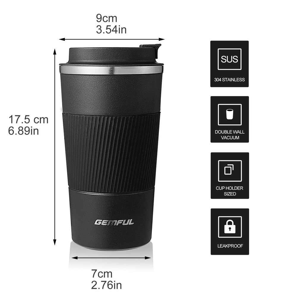 2 Pack 17oz Insulated Travel Coffee Mug with Lid C660