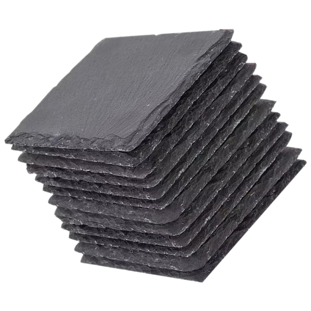 Natural Stone Square Drink Coasters Set W5340