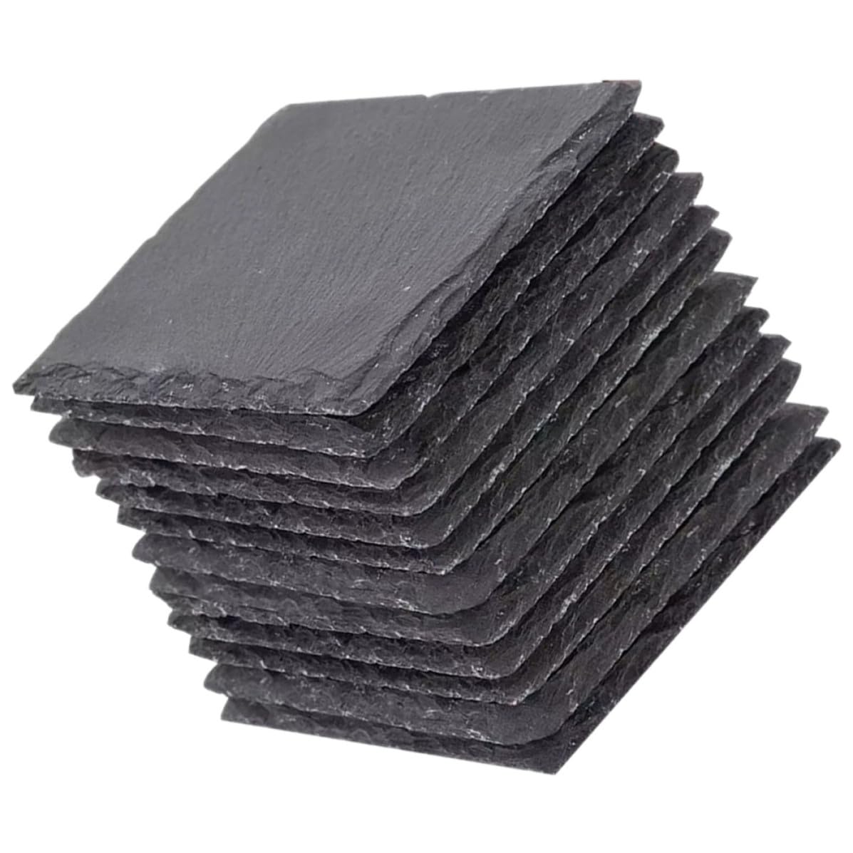 Natural Stone Square Drink Coasters Set W5340