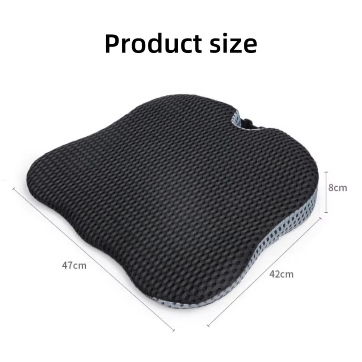 Grey Memory Foam Car Seat Booster Cushion D479125