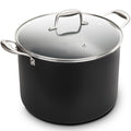 16QT Nonstick Ceramic Stock Pot with Tempered Glass Lid B2542