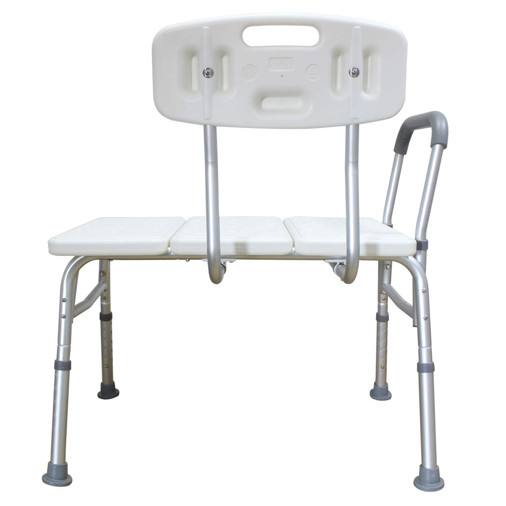 White Bath Chair with Padded Armrests and Back K325