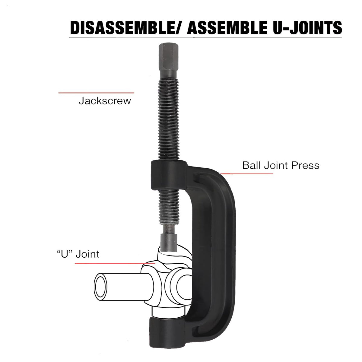 21-Piece Ball Joint Press Kit with C-Frame Q1021