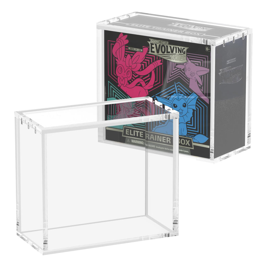 Acrylic Case 3 Pack 8mm Thick Magnetic Lid UV Protection Display Case Z296
