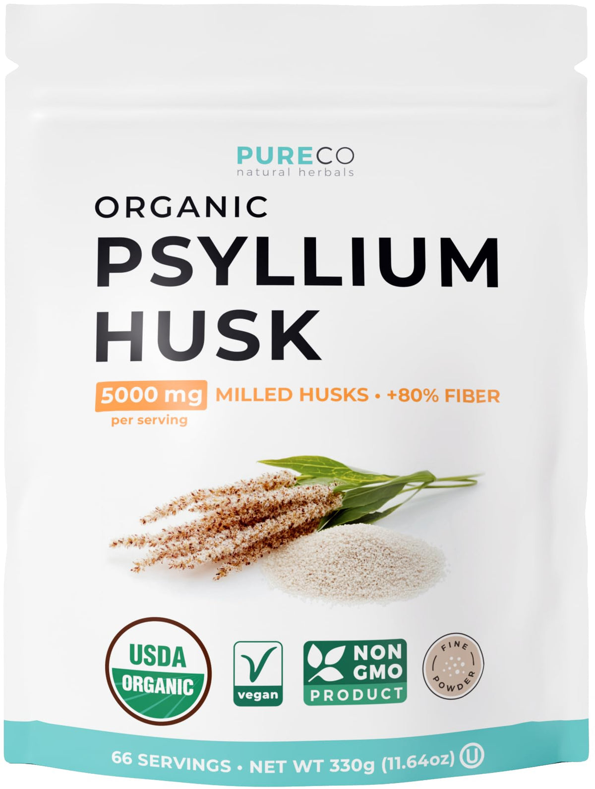 Organic Psyllium Husk Powder 66 Servings T434654