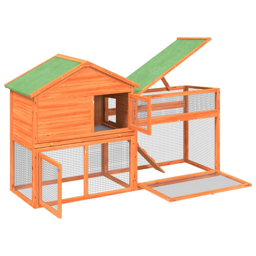 2-Tier Wooden Rabbit Hutch A100