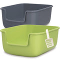 Large High Sided Cat Litter Box with Scoop 2 Pack B817709