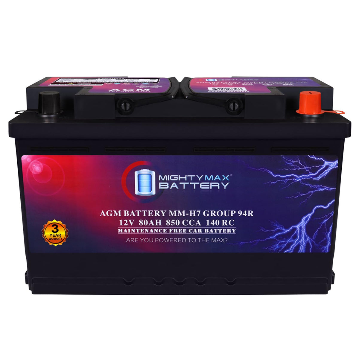 12V 80AH 850 CCA Replacement Battery Y240