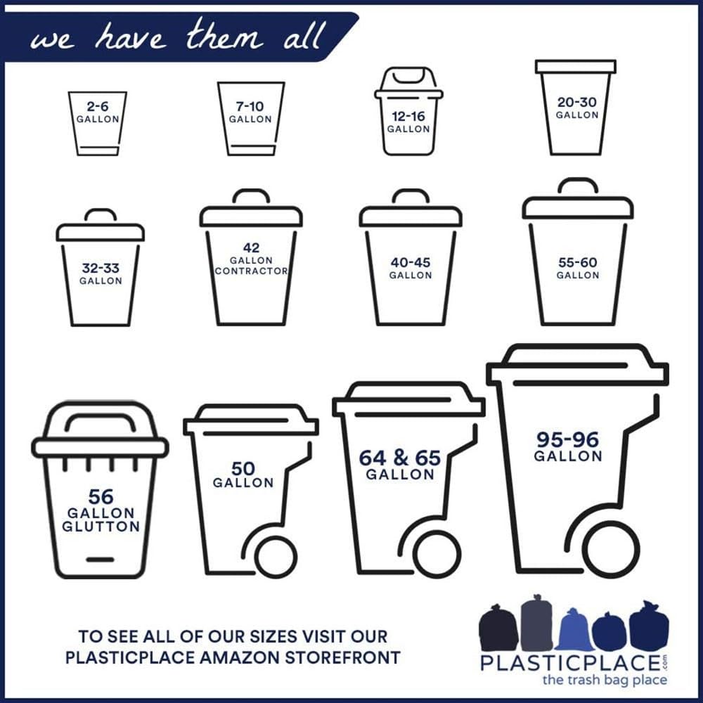 Heavy Duty Black 40-45 Gallon Trash Bags 100 Count 1.5 Mil E984573