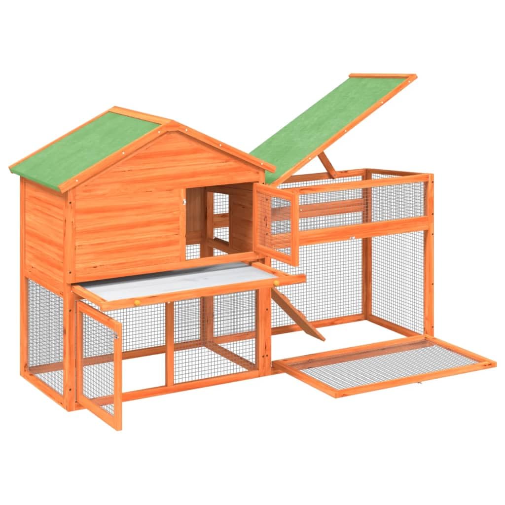 2-Tier Wooden Rabbit Hutch A100