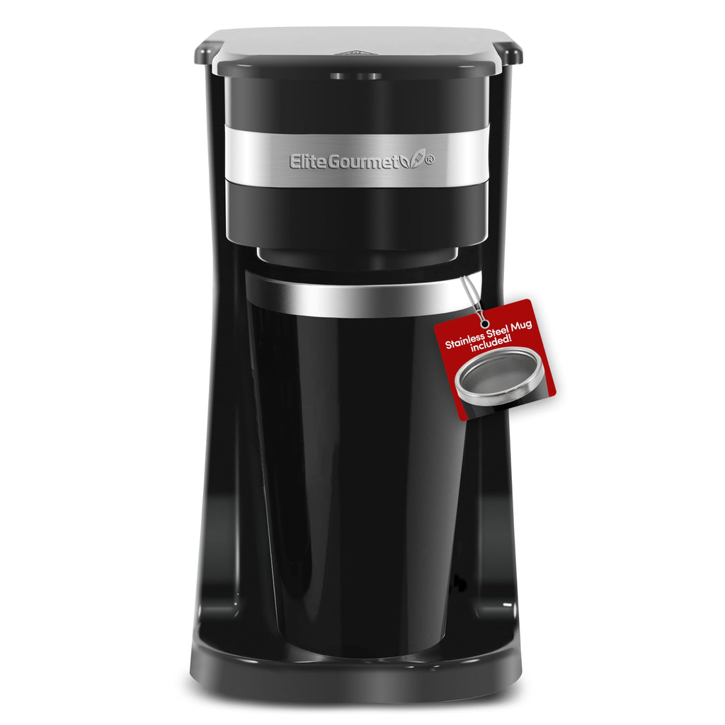 Black Single-Serve Compact Coffee Maker E118
