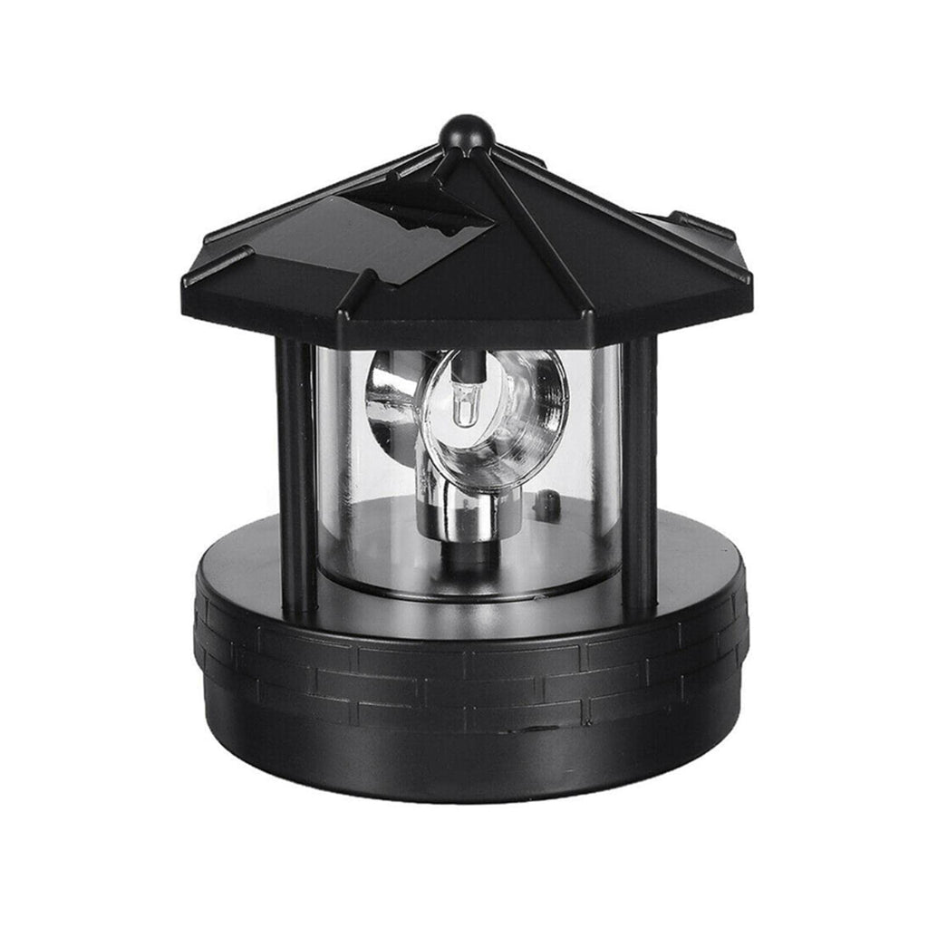 Solar Lighthouse with 360° Rotating Beacon, Waterproof Outdoor Decorative Lamp Z724