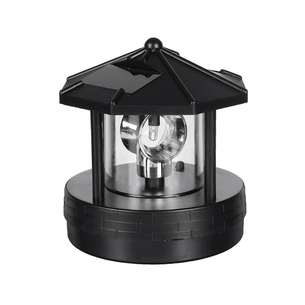 Solar Lighthouse with 360° Rotating Beacon, Waterproof Outdoor Decorative Lamp Z724