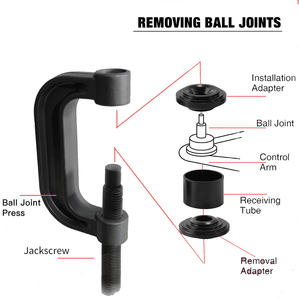 21-Piece Ball Joint Press Kit with C-Frame Q1021