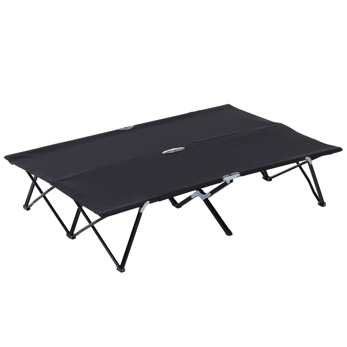 2 Person Folding Camping Cot with Carry Bag, 300 lbs Capacity M69276