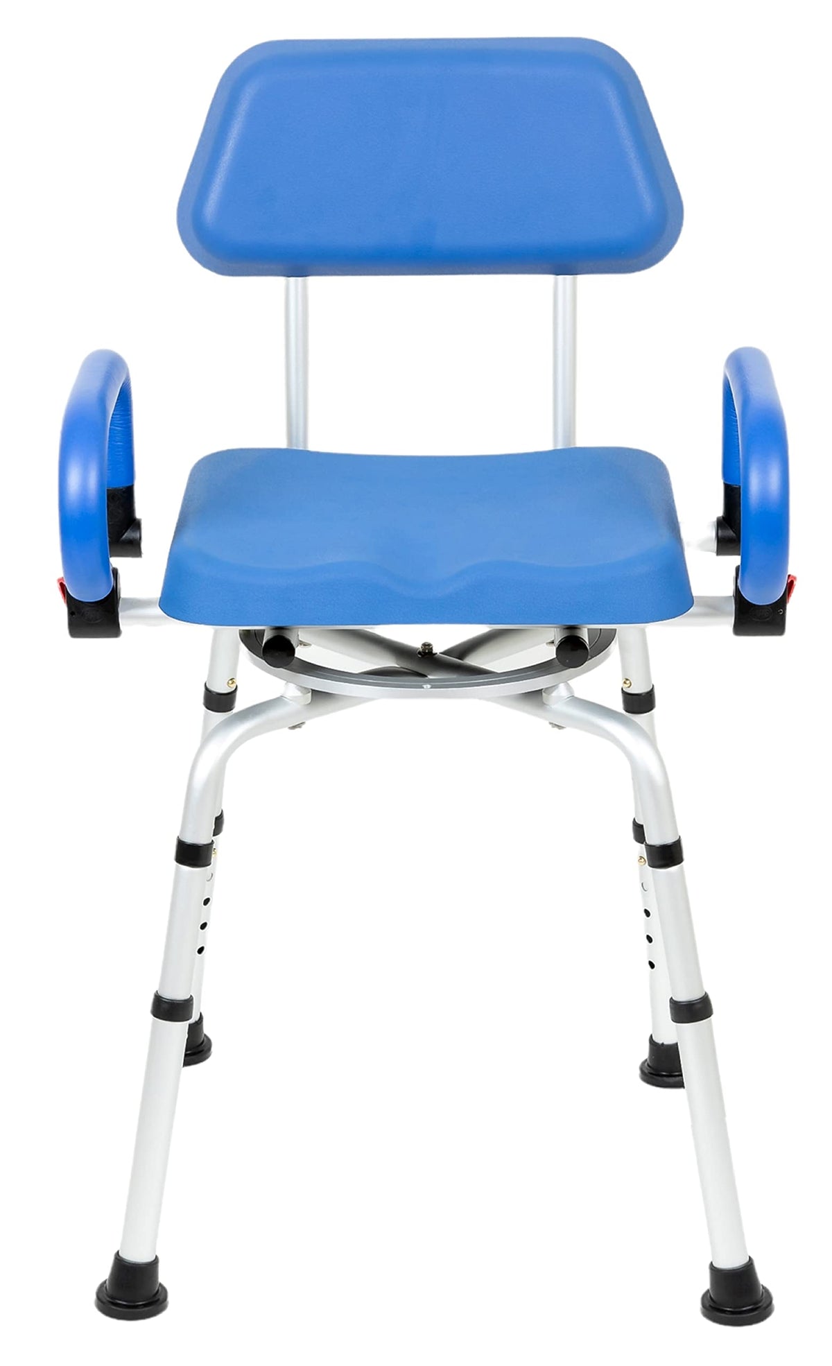 Blue Padded Shower Chair with Back and Arms H596