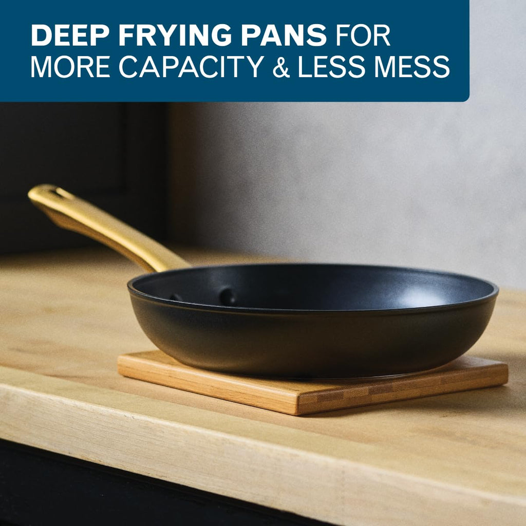 12 Piece Black Ceramic Nonstick Cookware Set X785791
