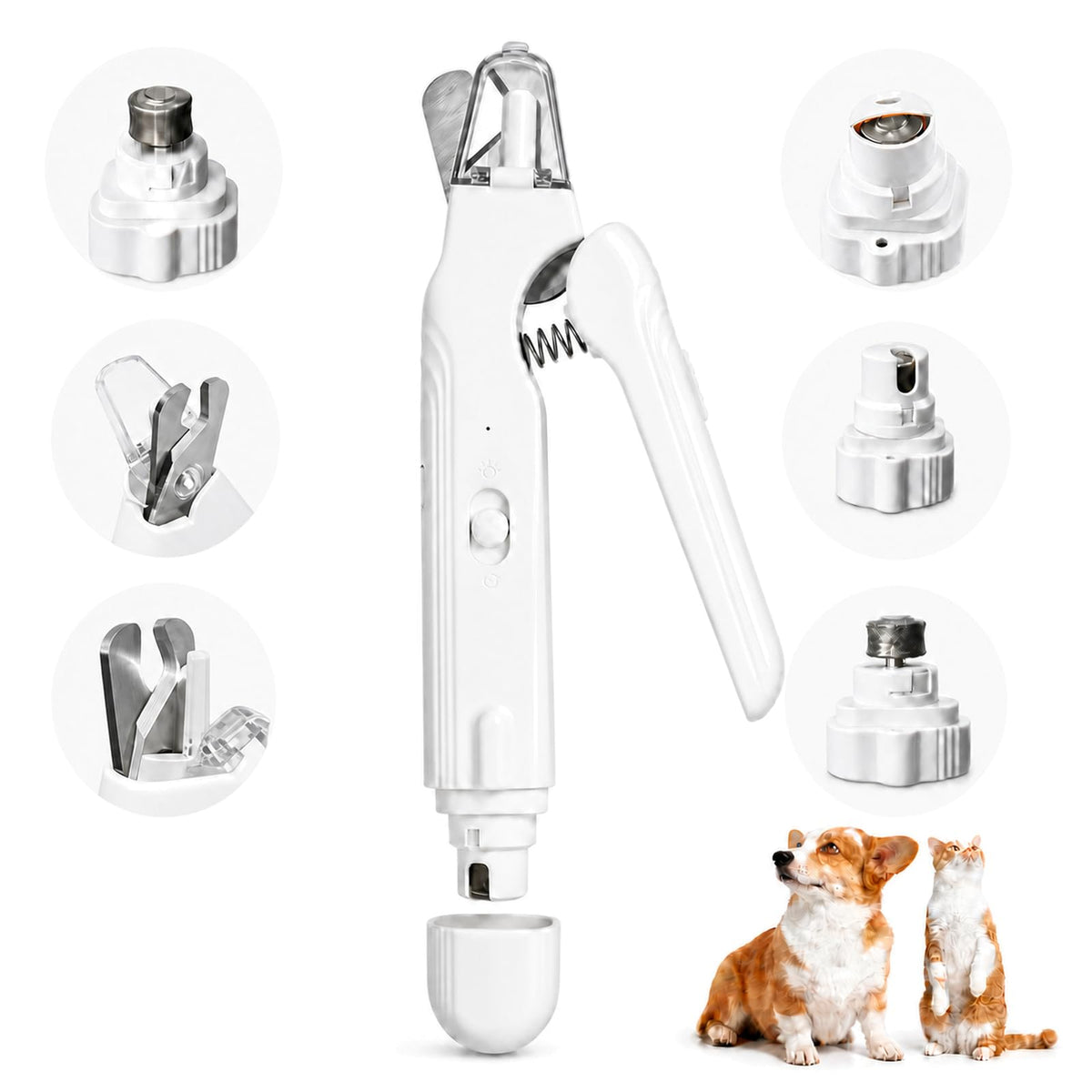 2-in-1 Dog Nail Grinder & Clippers with Light K37242