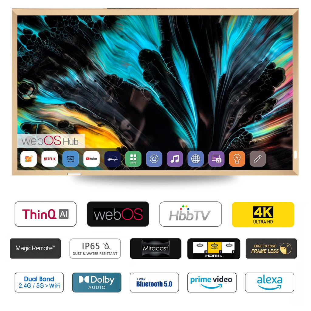 43-Inch Smart Mirror TV with Champagne Gold Aluminum Frame A50710