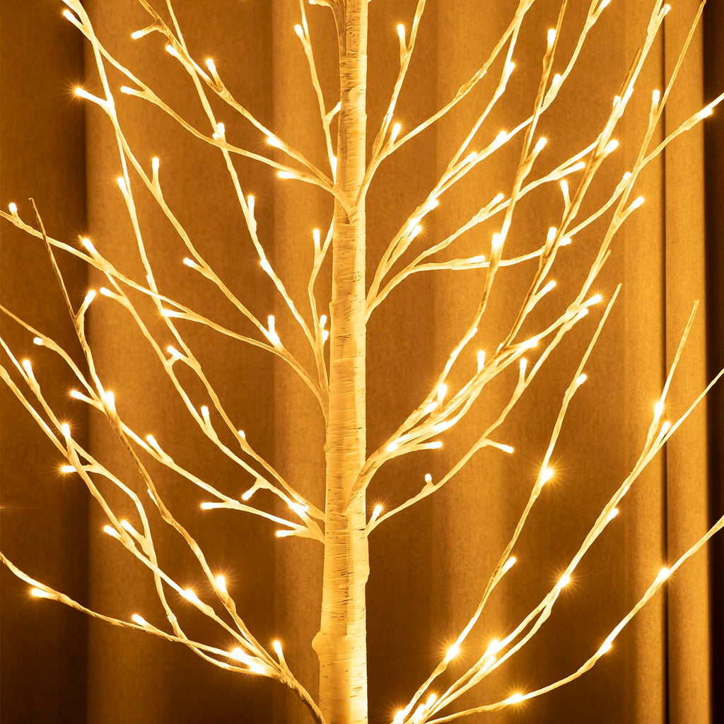 2 Pack 6 Feet Prelit White Artificial Christmas Trees I928
