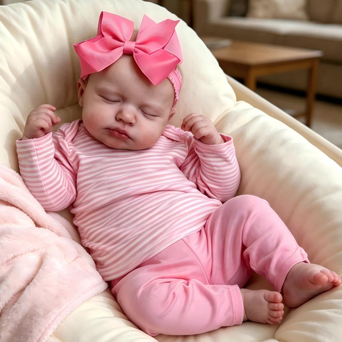 20 Inch Realistic Newborn Baby Dolls with Pink Clothes L98321