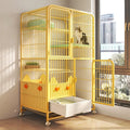 4-Tier Metal Wire Cat Cage with Litter Box and Hammock K314514