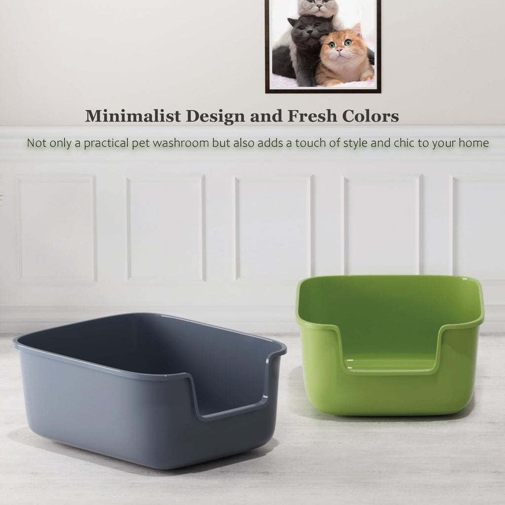 Large High Sided Cat Litter Box with Scoop 2 Pack B817709