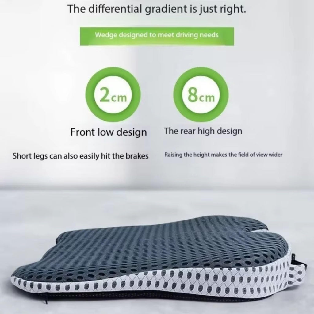 Grey Memory Foam Car Seat Booster Cushion D479125