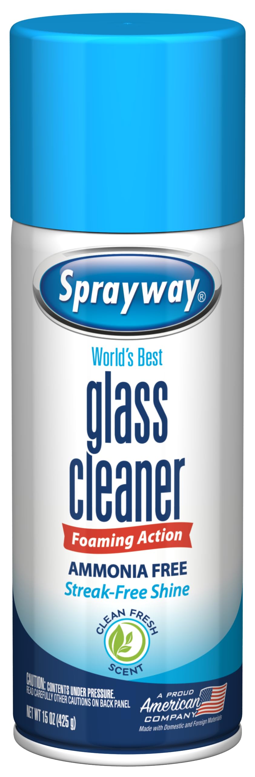 Ammonia-Free Glass Cleaner Aerosol Spray, 15oz, Pack of 6 L1854
