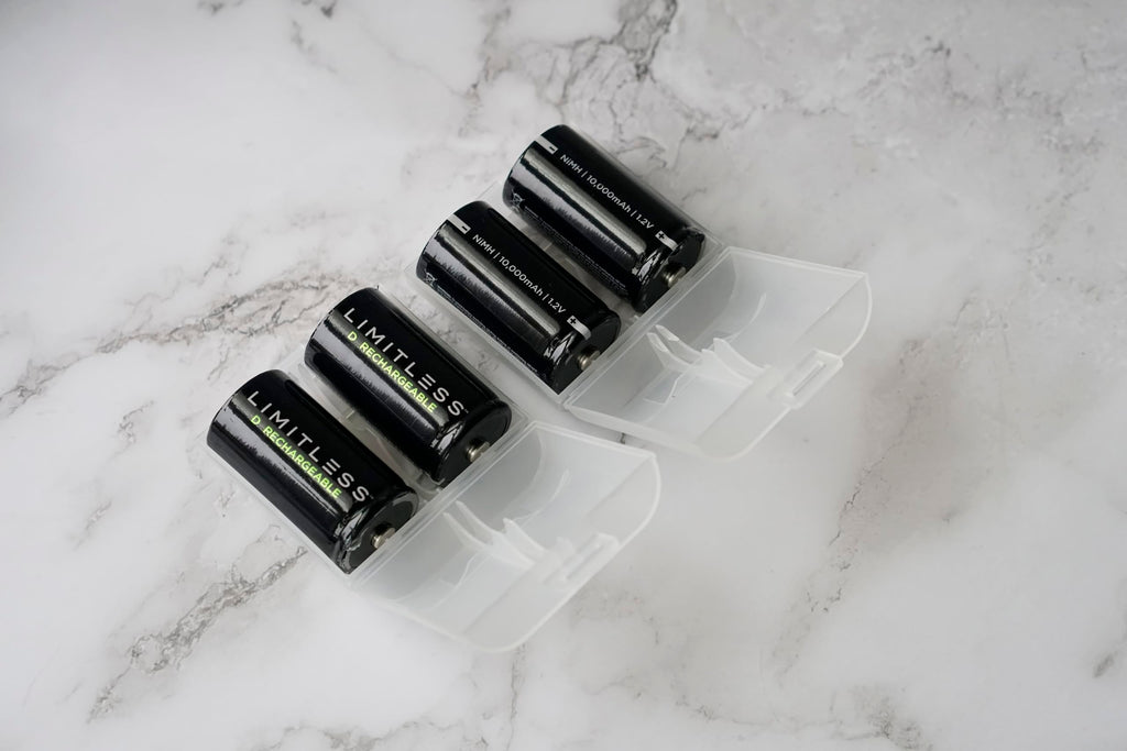 Rechargeable D Batteries 4-Pack with Charger G996666