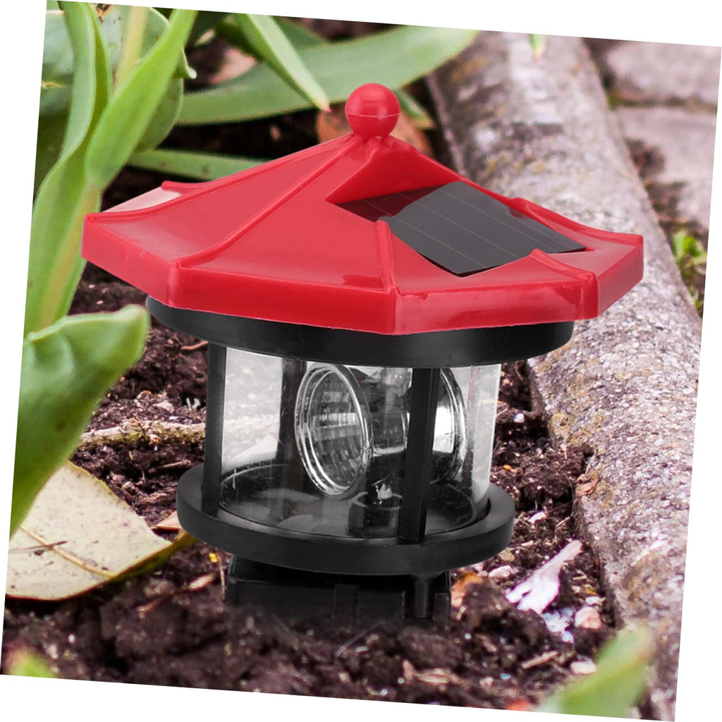 2pcs Solar Powered Rotatable Lighthouse Light X20212