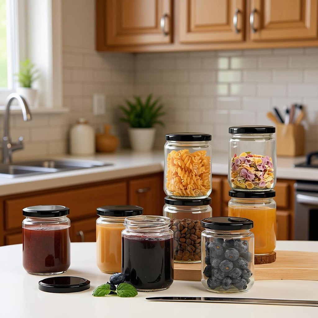 24Pack 12oz Clear Glass Jars with Lids E51365