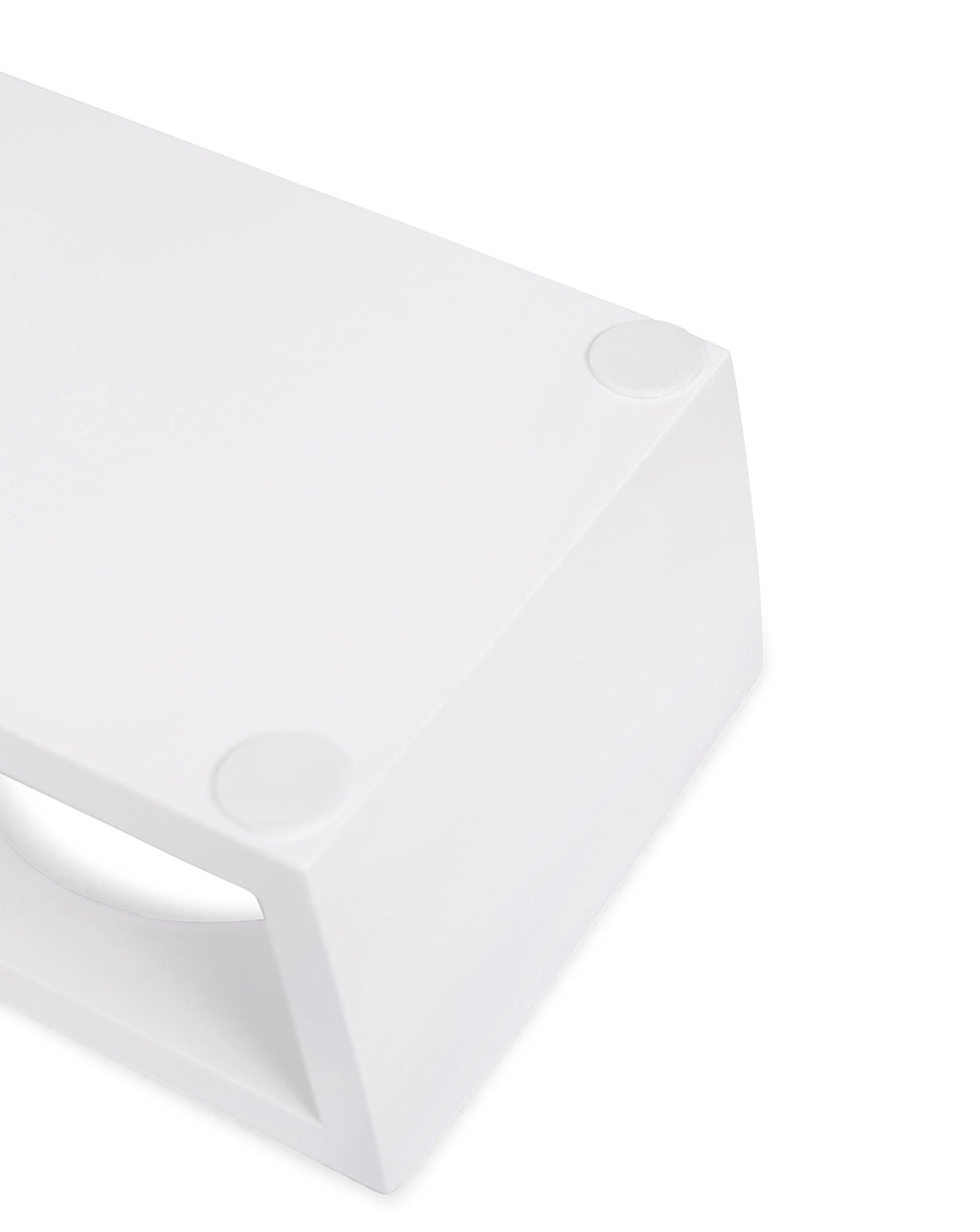 White Double Raised Pet Feeder with Stainless Steel Bowls F887518