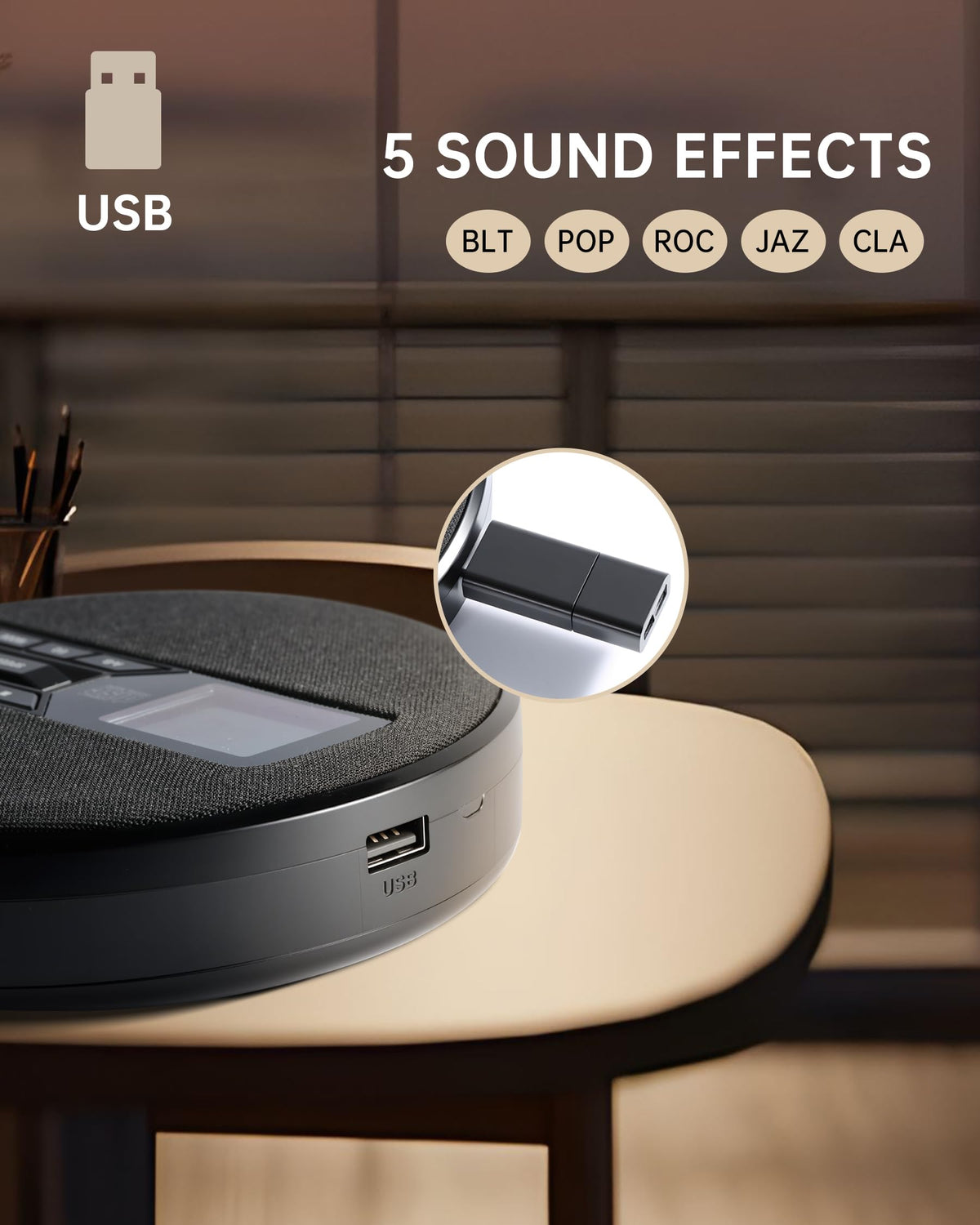 Portable CD Player with Speakers E983