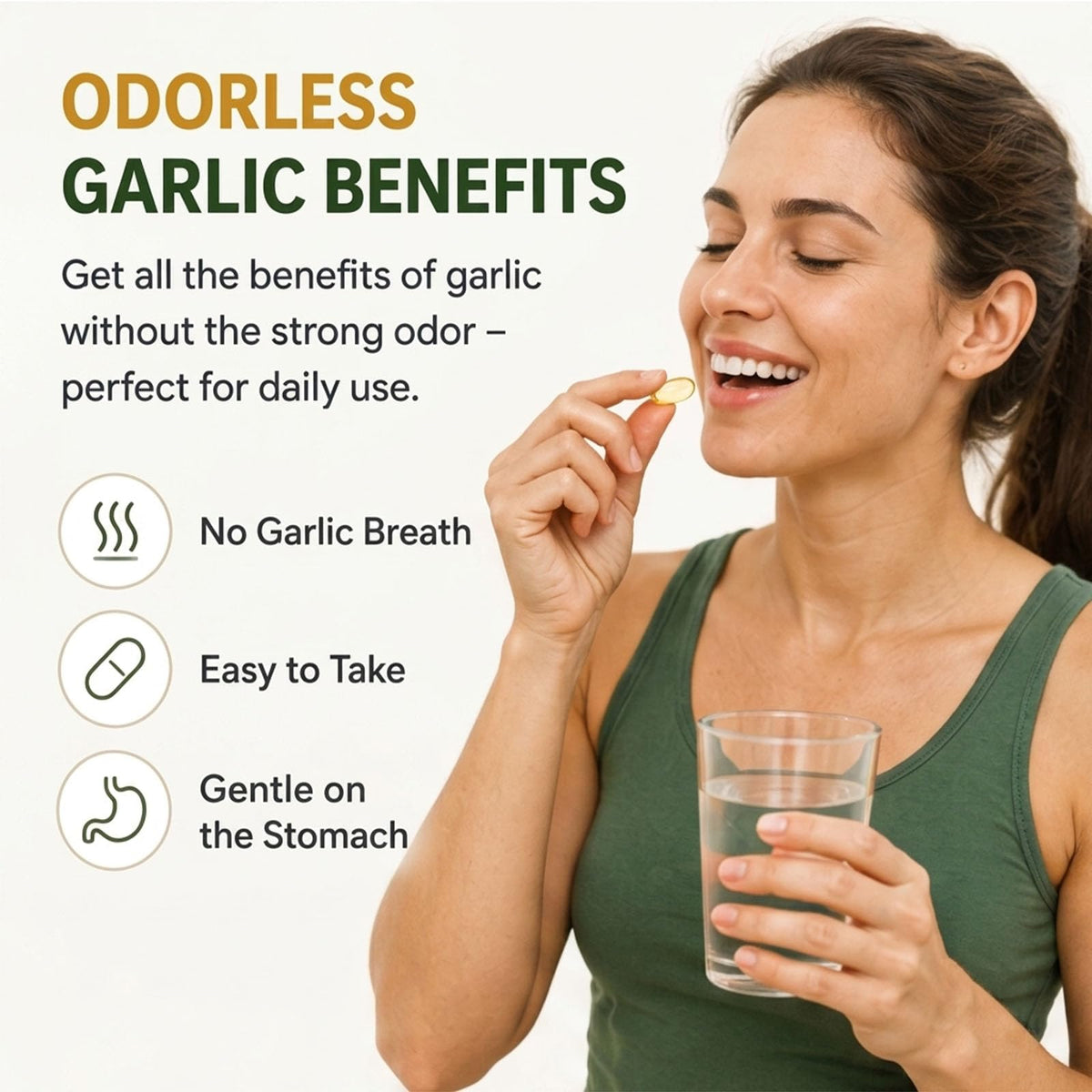 Odorless Aged Garlic Extract Supplement, 300 Softgels L862