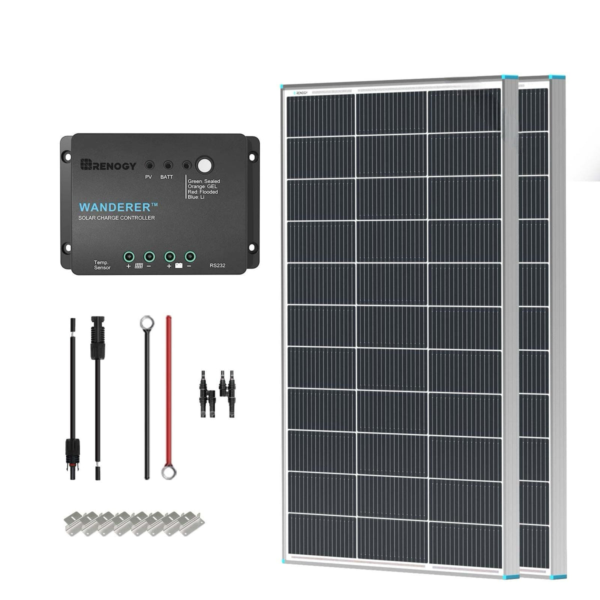 200W Solar Panel Kit with 30A PWM Charge Controller O402040